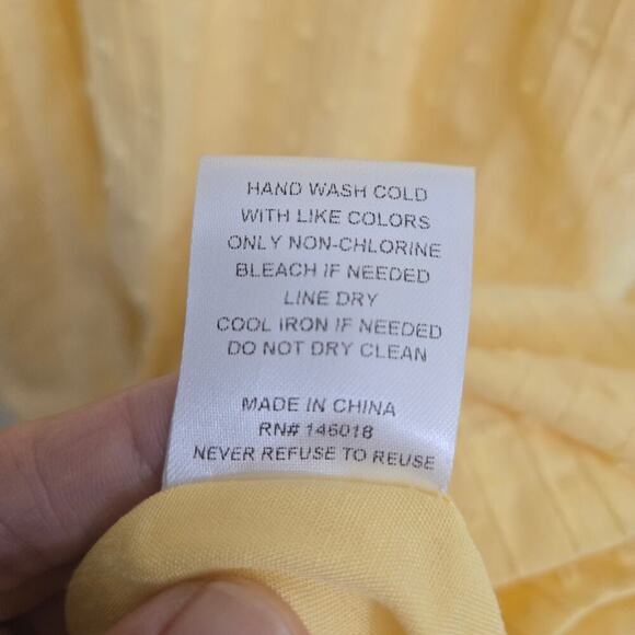 Lost + Wander Picking Daisies Maxi Dress Size M Butter Yellow Cottage Sundress - Picture 10 of 10